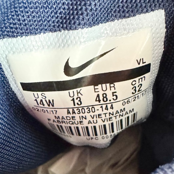 Nike Force Savage Pro 2 Football Cleats‎ High Top White Navy Mens 14 Wide